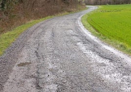 Estado de la carretera a Mioma.