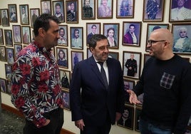 Ignacio García, Juan Carlos Matellanes y Pablo Romero, en la sede de la ABAO.