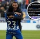 Luis García se abraza con Benavídez. Al lado, su mensaje de felicitación al Alavés.