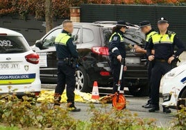 Agentes locales en un accidente anterior a los hechos.