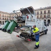 Recogida de residuos en el centro de Vitoria