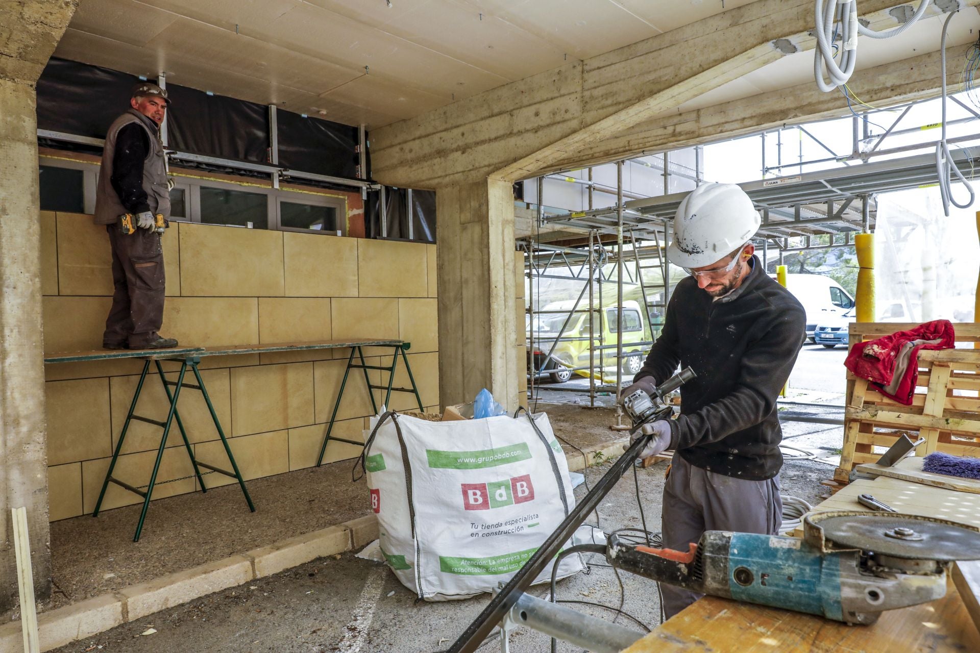 Las obras del Hospital de Leza en imágenes