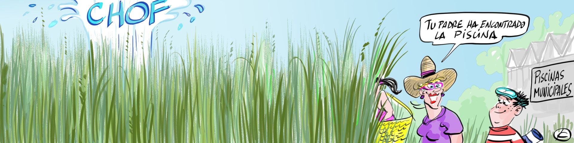La viñeta de Cerrajería sobre la apertura de las piscinas en plena huelga de jardines