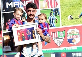 Gorka Mancisidor en el homenaje que le hicieron el pasado sábado en Las Llanas.