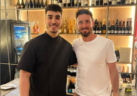 Aritz Aduriz en la famosa pulpería Gonvaz.