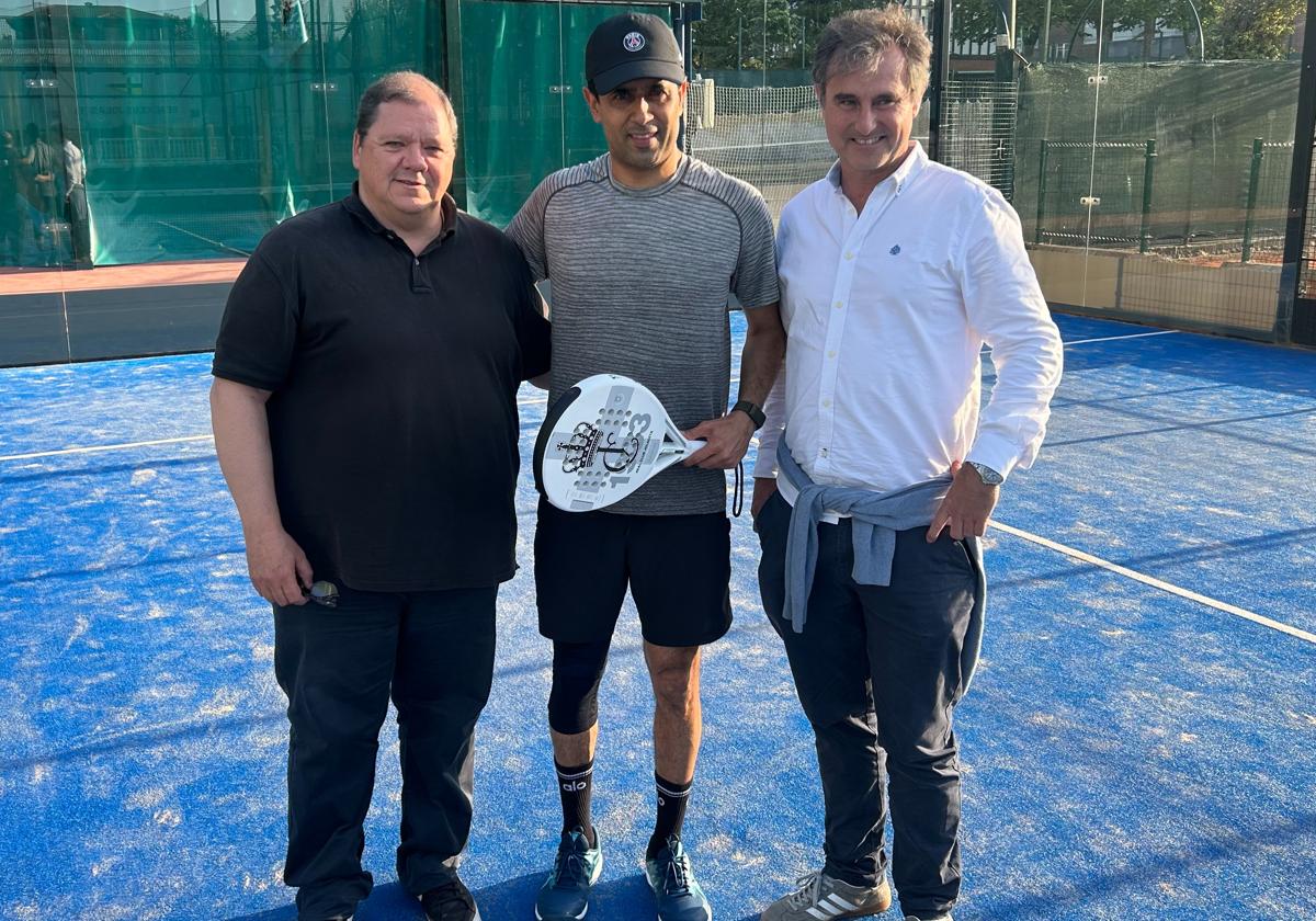 El presidente del PSG juega al pádel en Getxo antes de la final