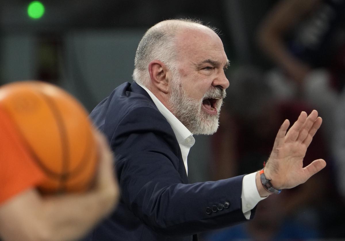 Laso gesticula durante el partido contra el Barcelona de la semana pasada.