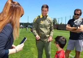 Alessio Lisci tras acabar el último entrenamiento.