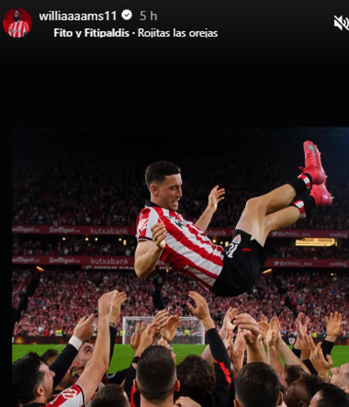 Imagen secundaria 2 - La canción con la que sus compañeros del Athletic despiden a De Marcos
