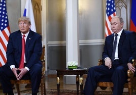Donald Trump y Vladimir Putin en un reunión en 2018.