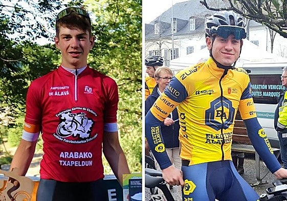 Ibai Hoyos (izquierda) fue campeón de Álava júnior en 2022.