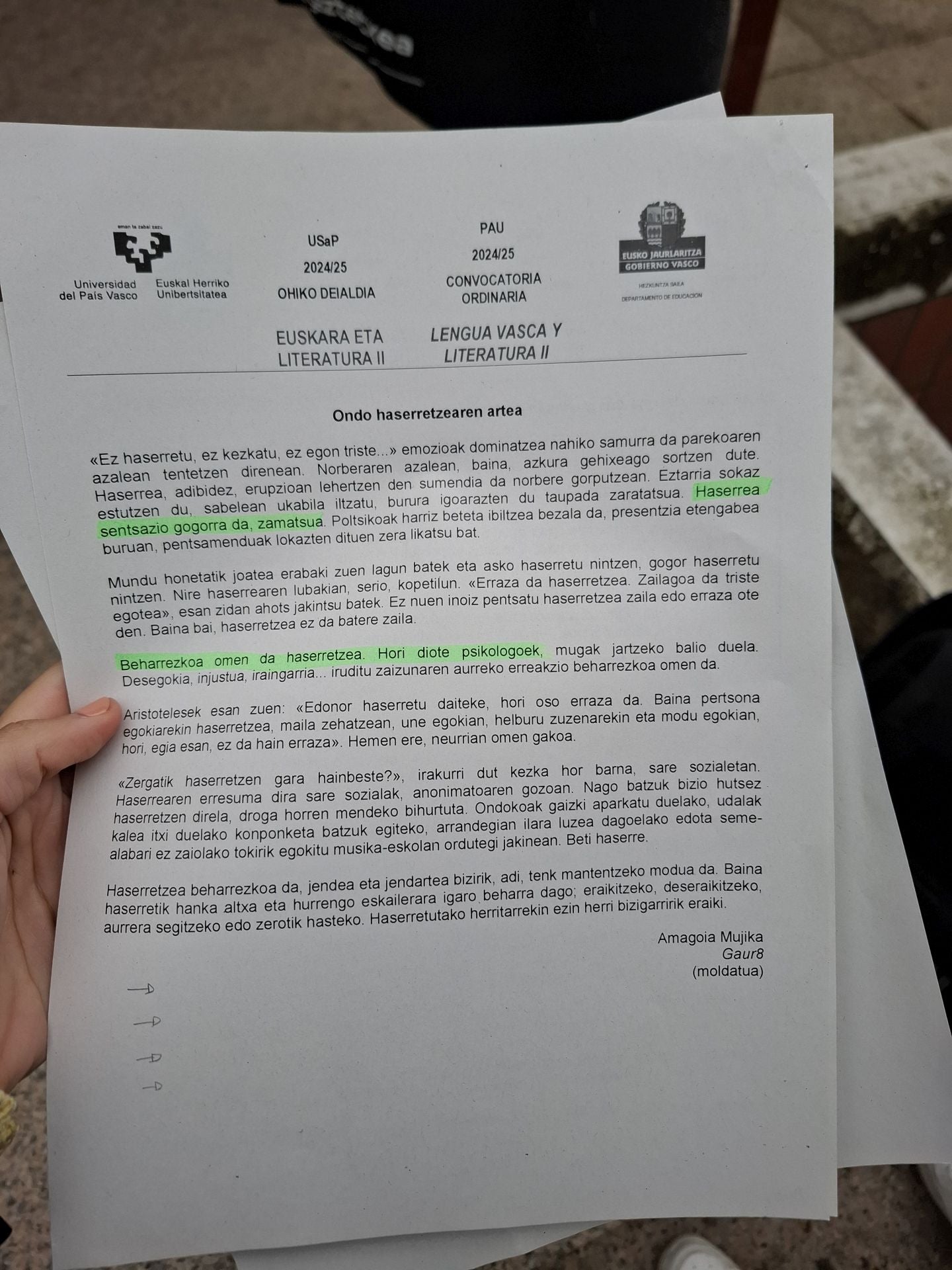 Los alumnos alaveses se enfrentan a la Selectividad