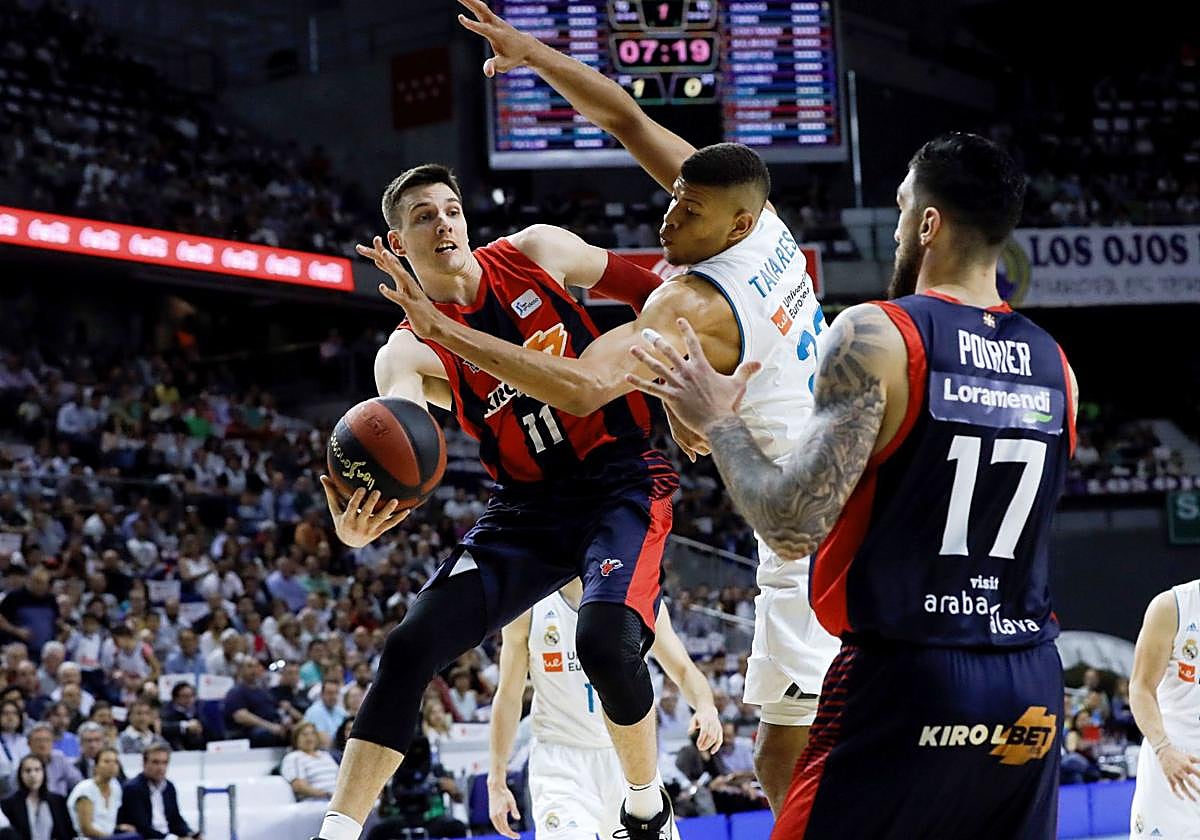 Janning fue uno de los protagonistas del último triunfo del Baskonia ante el Madrid en un play off.