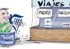La viñeta de Cerrajería sobre el nuevo contrato de Foronda para captar vuelos a Madrid y Barcelona