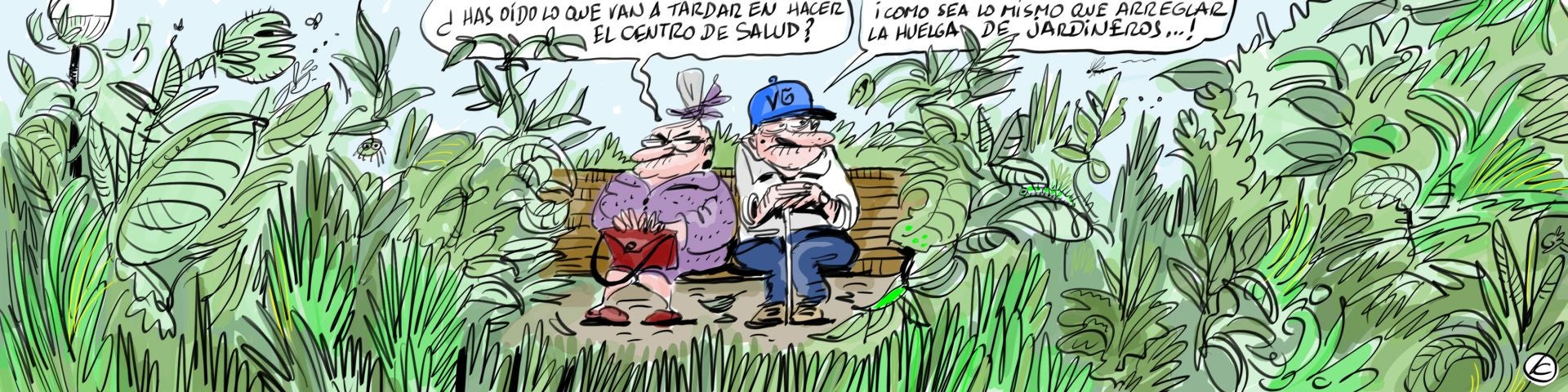 La viñeta de Cerrajería sobre las obras del centro de salud del Casco Viejo