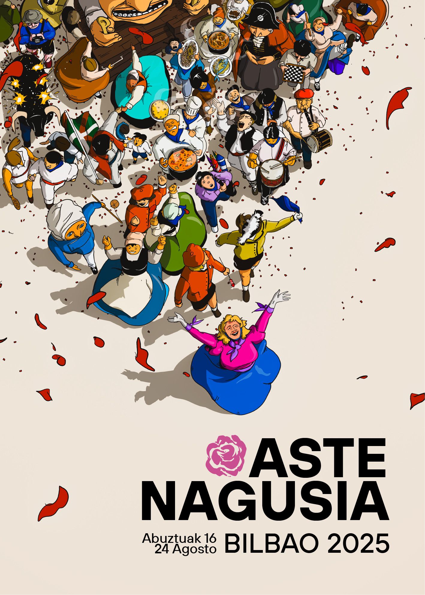 Los seis finalistas del concurso de carteles de Aste Nagusia 2025