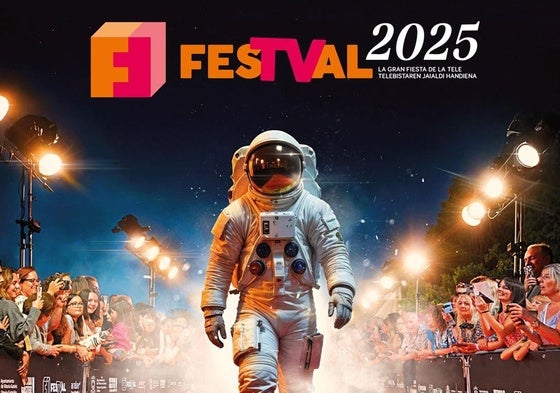 El cartel rinde homenaje a la característica alfombra naranja del FesTVal.