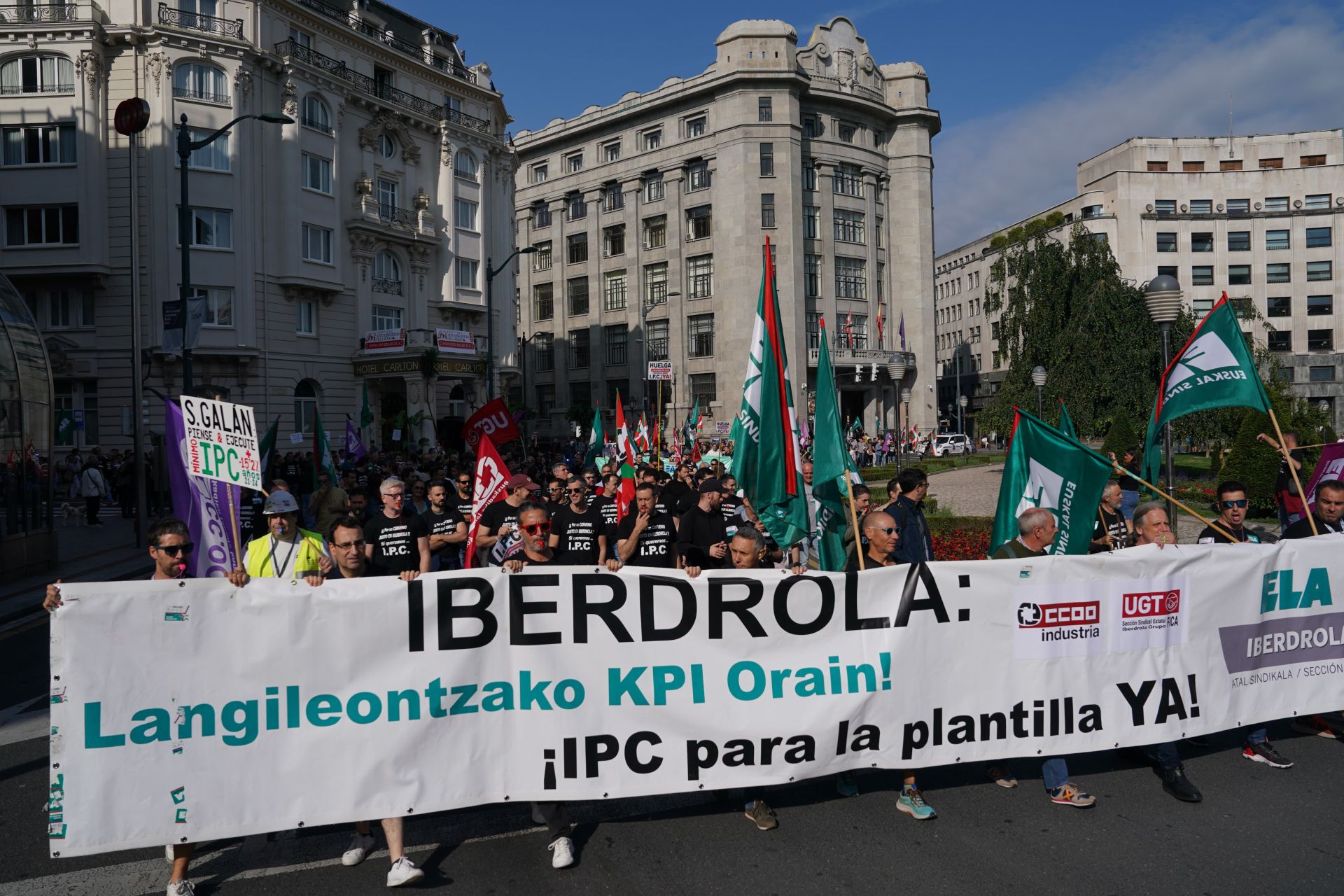 Los sindicatos vascos apuntan a más de un 70% de seguimiento en la primera huelga en Iberdrola