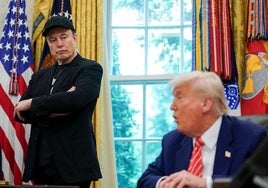 El presidente de Estados Unidos, Donald Trump, con Elon Musk.
