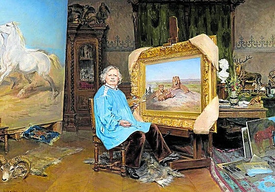 'Rosa Bonheur en su estudio' (1893) de George Achille-Foul.