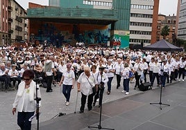 Es la cuarta vez que Barakaldo acoge este encuentro multitudinario coral