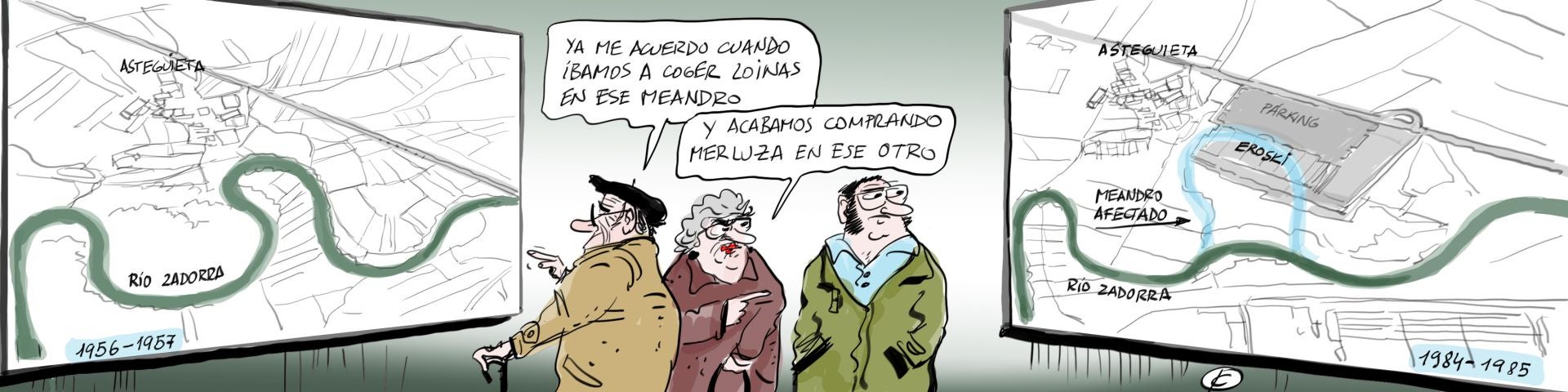 La viñeta de Cerrajería y el meandro del Zadorra