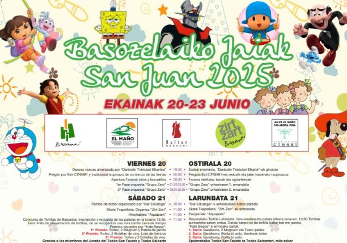 Programa de fiestas de Basozelai en Basauri 2025