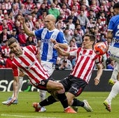 Yeray, Guridi y Galarreta en el Athletic-Alavés de San Mamés.