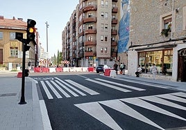 Obras en la calle Los Herrán.