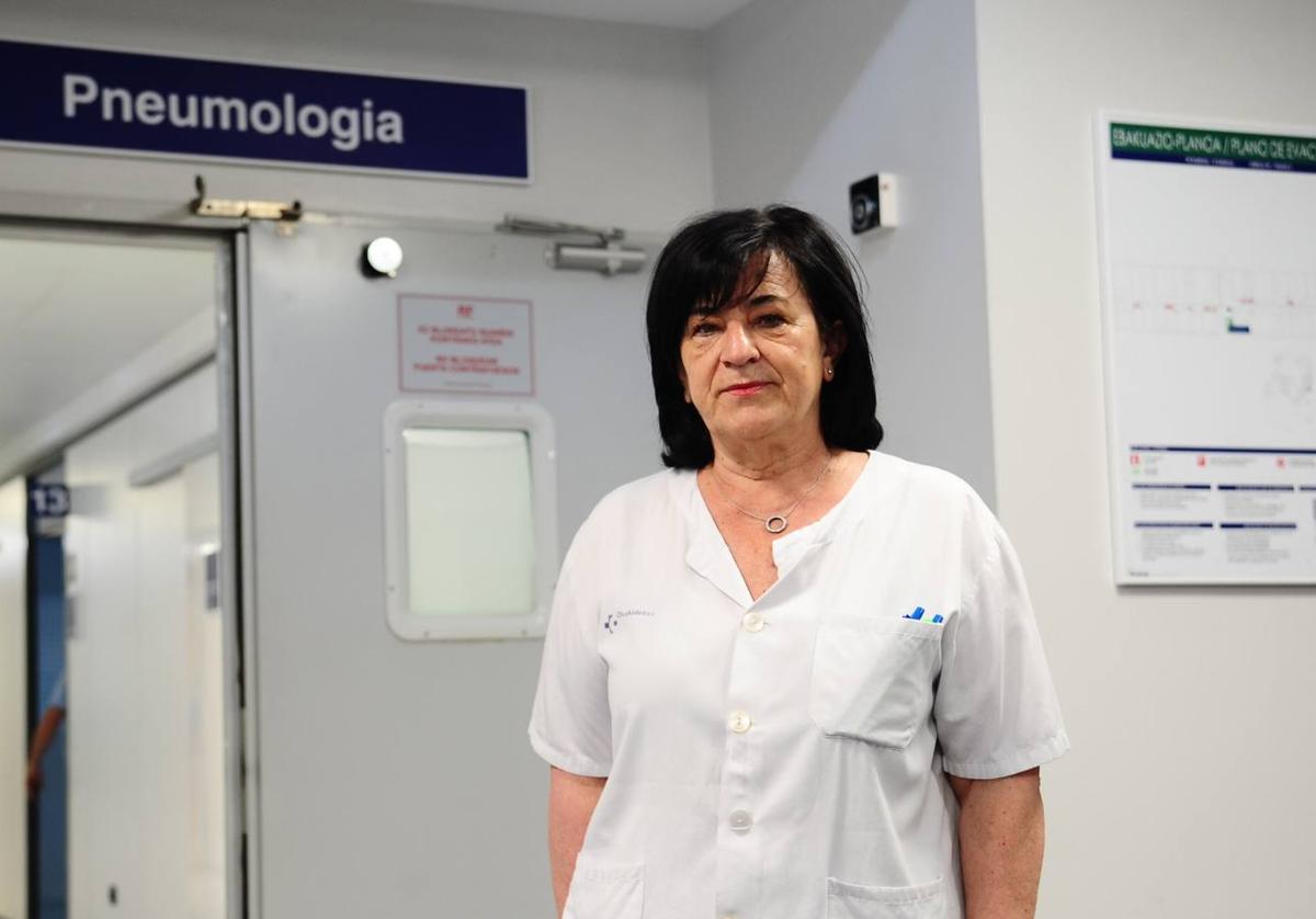 Milagros Iriberri es jefa del servicio de Neumología del hospital de Cruces y presidenta del congreso que organiza la SEPAR en Bilbao.