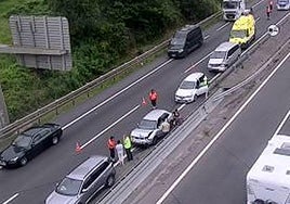 Vehículos accidentados en la colisión.