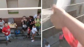 mágenes de la celebración tras la desocupación de la casa en Bermeo.