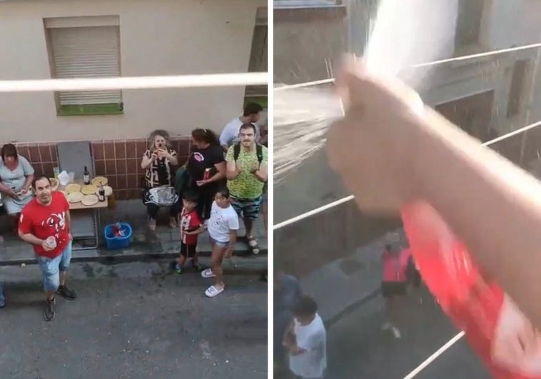 mágenes de la celebración tras la desocupación de la casa en Bermeo.