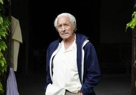 Manolo Zarzo en el rodaje del corto 'Tabas' en Markina en 2019.