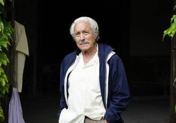Manolo Zarzo en el rodaje del corto 'Tabas' en Markina en 2019.