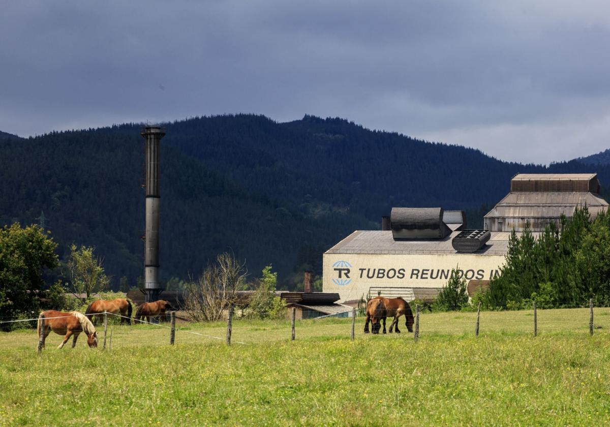 Vista parcial de la planta de Tubos Reunidos en Amurrio