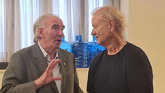 Bill Murray reparte felicidad en Bilbao (y charla con Iribar)