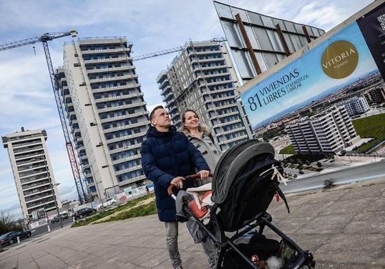 Viviendas en cosntrucción en Vitoria.
