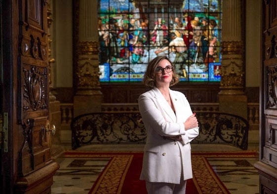 La diputada general, Elixabete Etxanobe, en el Palacio foral.