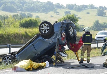 El accidente en Altube este viernes.