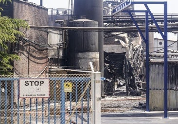 Así ha quedado la fábrica de LEA tras el incendio