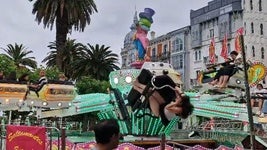 Accidente en las barracas de Castro Urdiales: tres niñas salen despedidas del 'saltamontes'