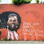 Así ha amanecido el mural de los hermanos Williams en Barakaldo.