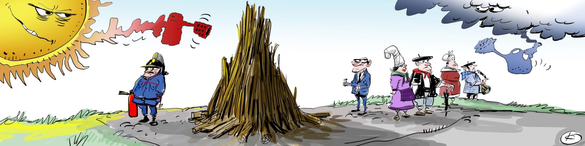 La viñeta de Cerrajería sobre las hogueras de San Juan en Vitoria