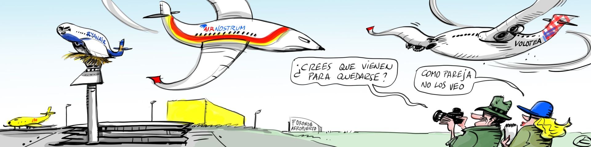 La viñeta de Cerrajería sobre las aerolíneas que se disputan vuelos en Foronda
