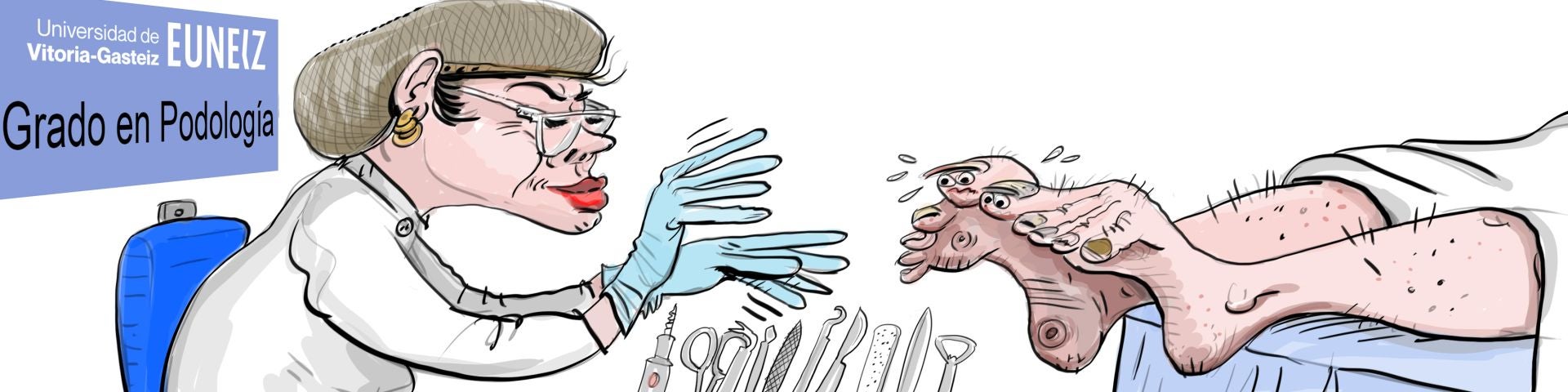 La viñeta de Cerrajería sobre el grado de Podología que impartirá la Euneiz