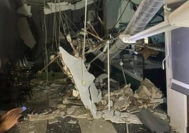 Aspecto de la plaza de abastos tras el incidente.