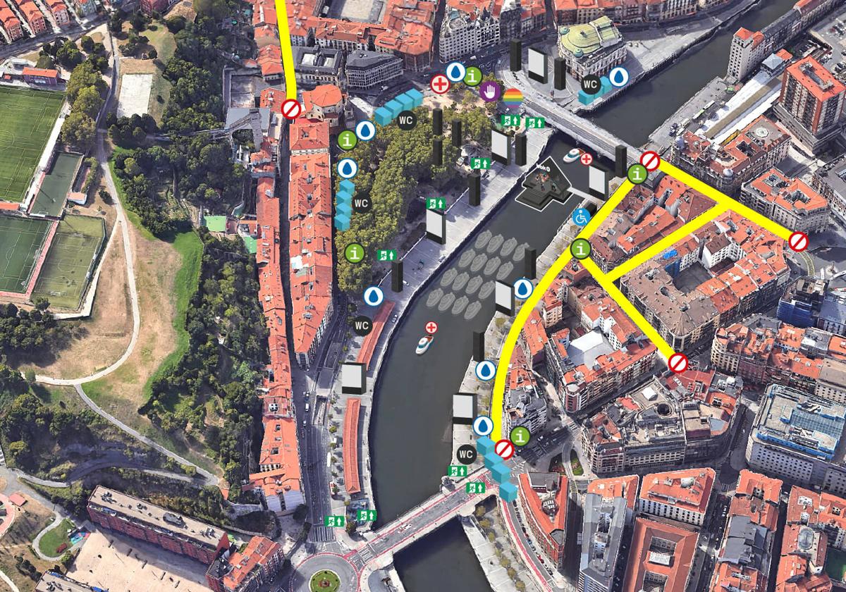 Bilbao bulle hoy con el histórico concierto en la Ría y el triatlón