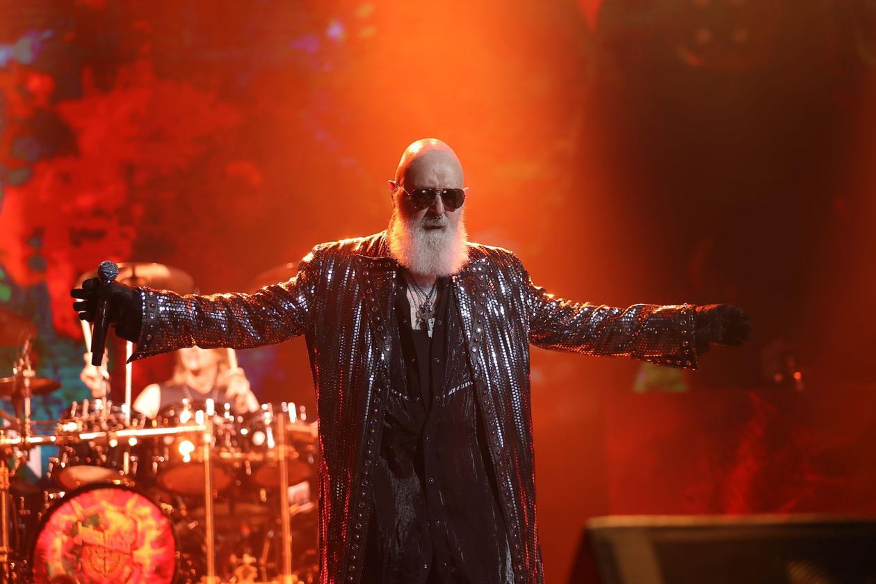 Rob Halford, en uno de los conciertos de la gira de este año.