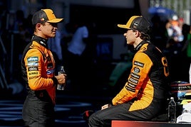 Norris y Piastri, al término de la carrera.